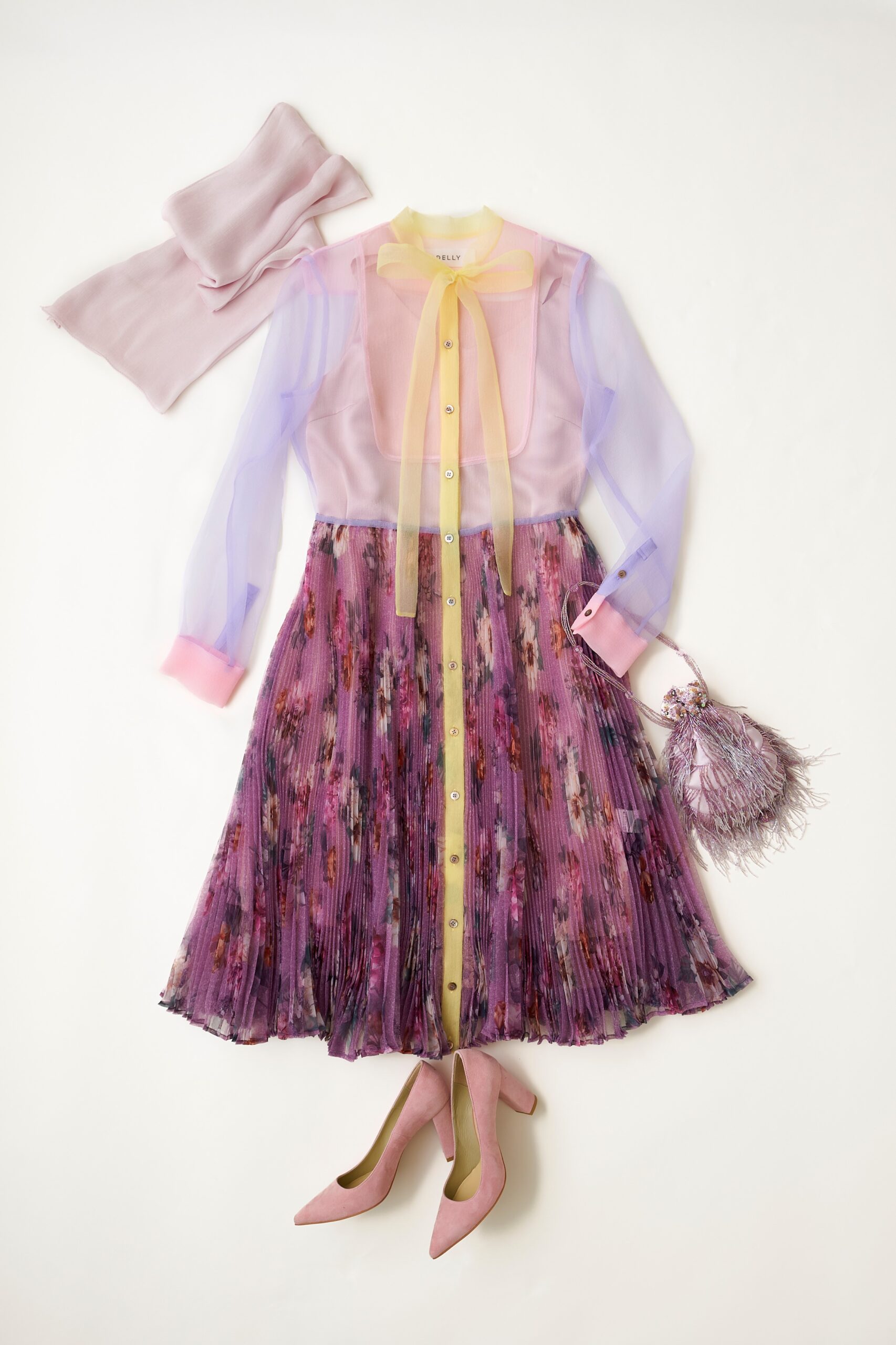 パネルプリントワンピース | Organdy pleats series | ADELLY ONLINE SHOP